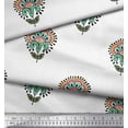 thumbnail image 2 of Soimoi Rayon Fabric Leaves & Floral Block Print Fabric by The Yard 56 Inch Wide, 2 of 3