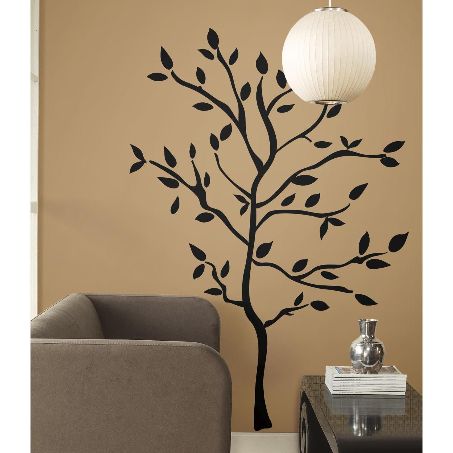 Huge Black/Brown Family Photo Frame Tree Branch & Leaves wall decal sticker Black 
