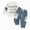 fall winter outfits-Blue, variant on TOWED22 Infant Baby Boys Fall Outfit Pants Sets Long Sleeve 3 6 12 18 24 Months 2 3 4 5T Toddler Boy Pullover Pants(Blazer,18-24 M)