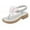 Silver, variant on Gubotare Toddler Girl Sandals Girls Sandals Strappy Casual with Zipper Comfort Summer Shoes Size 11 (Pink,Little Kids 11)