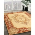 thumbnail image 3 of Ahgly Company Machine Washable Indoor Square Traditional Chrome Gold Yellow Area Rugs, 6' Square, 3 of 7