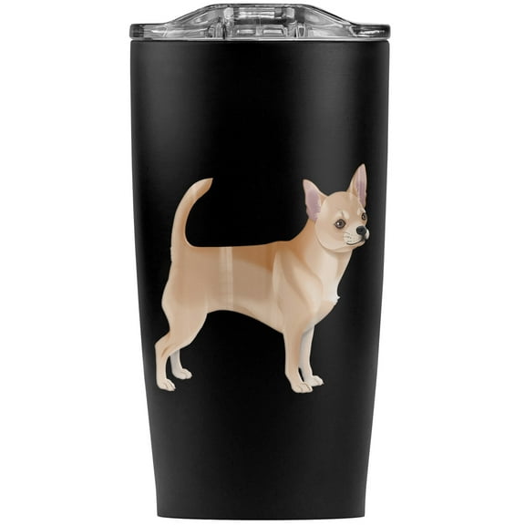 Chihuahua Dog Pet Drawing Stainless Steel 20 oz Travel Tumbler, Vacuum Insulated & Double Wall with Leakproof Sliding Lid | Great for Coffee/Hot Drinks and Cold Beverages