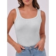 thumbnail image 3 of ANRABESS Womens Sleeveless Scoop Neck Tank Top Ribbed Fitted Summer Basic Slim Cute Tops 2026 Light Gray XX-Large, 3 of 8