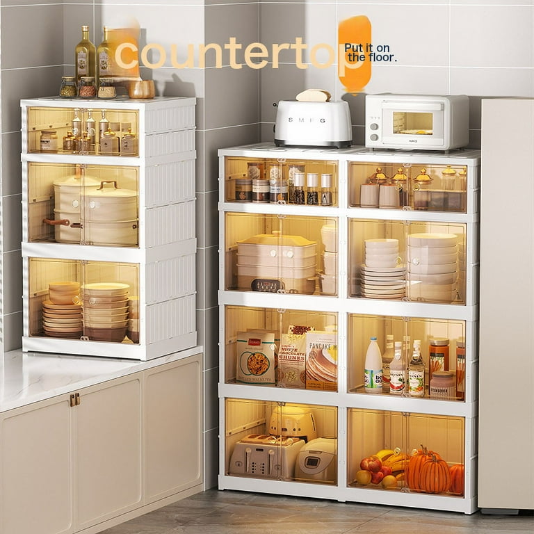 Plastic food pantry cabinet discount