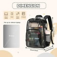thumbnail image 3 of Ludolm Clear Backpack Heavy Duty TPU，See Through Backpack Stadium Approved，Quick Security Check See Through Backpacks Transparent Bookbag, 3 of 11