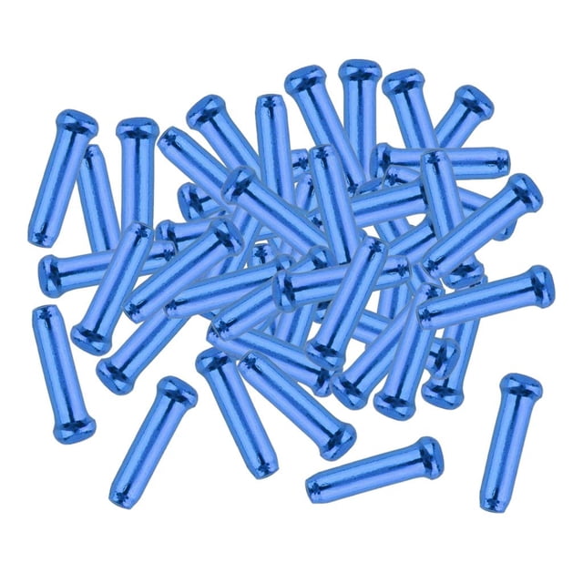 50 Uds. de extremo de alambre para bicicleta de montaña, freno de Metal, palanca de cambios, extremo de Cable Universal Azul Zulema Puntas internas de cambio de freno de bicicleta