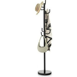 6Hooks Free Standing Coat Rack Stand Umbrella Clothes Hat Holder