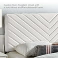 thumbnail image 5 of Modway Roxanne Modern Performance Velvet Full Platform Bed in White, 5 of 7