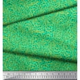 thumbnail image 2 of Soimoi Green Modal Satin Fabric Leopard & Wild Animal Skin Decor Fabric Printed BTY 42 Inch Wide, 2 of 3