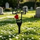 thumbnail image 4 of Placa conmemorativa de cementerio de metal con acentos de corazón, marcador de tumba de recuerdo con la inscripción "Te extraño" en letra cursiva, estaca para jardín y decoración de cementerio., 4 of 8