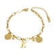 thumbnail image 1 of TQEHS Pulsera de acero de titanio con letras de la A a la Z para regalos de cumpleaños, moda femenina E9W6, 1 of 6