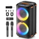 thumbnail image 1 of Máquina de karaoke Jokmic con 2 micrófonos inalámbricos Bluetooth, 1 of 9