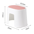 thumbnail image 2 of 2pcs Plastic Foot Stool Toilet Stepping Stool Bathroom Stool Nonslip Step Stool, 2 of 8