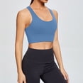 thumbnail image 5 of Workout Tops For Women Sevevn Women's Padded Racerback Sports Bra Medium Support Workout Crop Top for Yoga & Gym Sky Blue 3XL, 5 of 9
