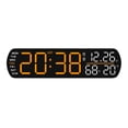 thumbnail image 1 of Reloj despertador digital, reloj de escritorio, práctico, electrónico, inteligente, multiusos. Amarillo, 1 of 9