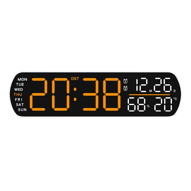 Reloj despertador digital de escritorio, práctico y creativo, electrónico, con LED, para sala de estudio, oficina, dormitorio y escritorio. Amarillo