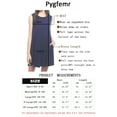 thumbnail image 4 of PYGFEMR Women Summer Casual T Shirt Dresses Beach Cover up Plain Pleated Tank Dress, 4 of 5