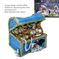 thumbnail image 4 of Adorno De Cofre Del Tesoro De Acuario, Cofre Del Tesoro único Escondite Hueco Inofensivo Resina Decorativa Compacta Azul Para Paisaje De Pecera, 4 of 7