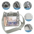 thumbnail image 5 of Crossbody Bags for Women, Adjustable Shoulder Strap Clear Purses, Small Transparent Wallet Ideal Choice for Concerts, Stadium, Airport Security Check, Purple, 5 of 7