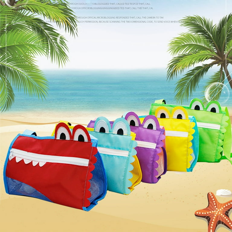 Travelwant Shell Bag for Kids Beach Bag Sand Toys Mesh Seashell