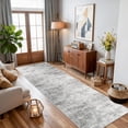 thumbnail image 4 of Washable 2x10 Kitchen Runner Rug: Abstract Farmhouse Bathroom Entryway Rug Soft Stain-resistant Hallway Floor Mat Non-slip Indoor Non-shedding Carpet For Living Room Bedroom (2x10 Light/grey), 4 of 8