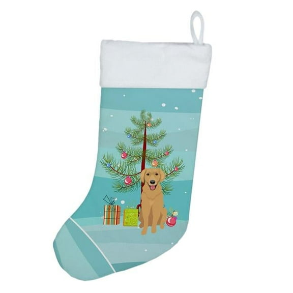 18 x 13.5 in. Unisex Golden Retriever Gold No.2 Christmas Christmas Stocking