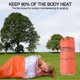 thumbnail image 2 of Outdoor Portable Mountaineering Camping Warm Envelope Type Single Sleeping Bag Orange, 2 of 4