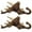 Gold, variant on Charm Deer Antler Wall Hook in Cast Iron Multipurpose Hangers Set of 2