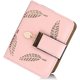 thumbnail image 1 of Cartera corta de piel para mujer, cartera con forma de hoja, tarjetero, monedero, monedero pequeño, cartera con cremallera y hebilla, 1 of 8