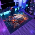 thumbnail image 3 of Sports Baseball Area Rugs, Game Theme Carpet, Washable Non Slip Low Pile Soft Rug for Bedroom Living Room Decor Mat 4ftx6ft, 3 of 8