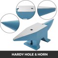 thumbnail image 4 of VEVOR Single Horn Anvil 110lbs Cast Steel Anvil Blacksmith for Sale Forge Steel Tools W/Round and Square Hole and Equipment Anvil Rugged Blacksmith Jewelers Durable and Robust Metal Working Tool, 4 of 9