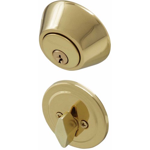 Honeywell Single Cylinder Deadbolt Door Lock, Polished Brass Walmart