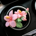 thumbnail image 3 of HUONA Creative Hibiscus Perfume Clip Car Decorative Scent Clip Air Conditioning Vent Flower Air Freshener Yellow, 3 of 9