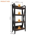 thumbnail image 5 of 25.6"W Metal Storage Shelves,4-Tier Storage Shelves Metal and Wooden Kitchen Shelves for Garage,Pantry,Kitchen,Black02, 5 of 8