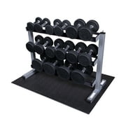 Body-Solid 5-40lb. Round Dumbbell Package with Rack - GDR363-SDP