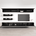 thumbnail image 4 of Wall Mounted Floating Modern Entertainment Center Fly I, Black, I1, 4 of 5