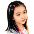 thumbnail image 2 of Extensions de Cheveux Colorées à Clipser pour Filles, 12,48 Pcs de Cheveux Synthétiques pour Fête, Séances Photo, Performance sur Scène, 2 of 8