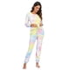 thumbnail image 5 of Pantalones de manga larga para mujer, traje con cordón, pijama teñido anudado, ropa de casa de otoño e invierno, 5 of 6