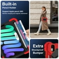 thumbnail image 2 of For iPad Mini 7th 6th Generation Case with Pencil Holder, Heavy Duty Shockproof Ruggd Rotating Kickstand Hand Strap Cover Case with Shoulder Strap Kids Friendly Case for Apple iPad Mini 6 7,Red+Black, 2 of 8