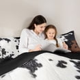 thumbnail image 6 of Homewish Vintage Cow Hide Full Size Comforter Sets,Rustic Farmhouse Cabin Bedding Comforter Set,Country Cattle Hide Bedding Sets For Adults,Breathable Home Decor Reversible,3-Piece, 6 of 9