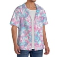 thumbnail image 4 of Honeii 's Tie Dye for men's short-sleeved button-up collared shirt featuring a pocket, perfect for beach vacations, and travel adventures., 4 of 5
