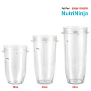 18oz / 24oz / 32oz Replacement Cup for Nutri Ninja 900W / 1000W, Replacement Parts Replacement Cups for Nutri Ninja