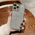 thumbnail image 2 of for iPhone 15 Case Glitter Bling Aesthetic Women Girl Twinkle Clear Phone case,Cute Sparkle Plating Luxury Camera Protection Case Design for iPhone 15-Silver, 2 of 9