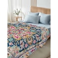 thumbnail image 5 of Colorful Boho Flat Sheet Only Twin Size, Soft Breathable Bed Top Sheets for Mattress, Ethnic Vintage Mexican Flowers Southwestern Luxury Bedding Flat Sheets for Home Hotel Bedroom Bed Protection, 5 of 9