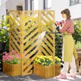 thumbnail image 2 of Outsunny Outdoor Privacy Screen with 4 Planters and 3 Hinged Privacy Panels, 2 of 10