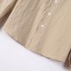 thumbnail image 4 of pstuiky camisetas de manga larga para hombre, Camisa tipo cárdigan de manga larga con solapa y botones de color liso para hombre Tops de talla grande para hombre xl, 4 of 9