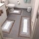 thumbnail image 5 of Juego de alfombras de baño de microfibra antideslizantes, suaves, absorbentes y lavables a máquina | Alfombra contorneada en forma de U para inodoro, bañera y ducha, 5 of 7