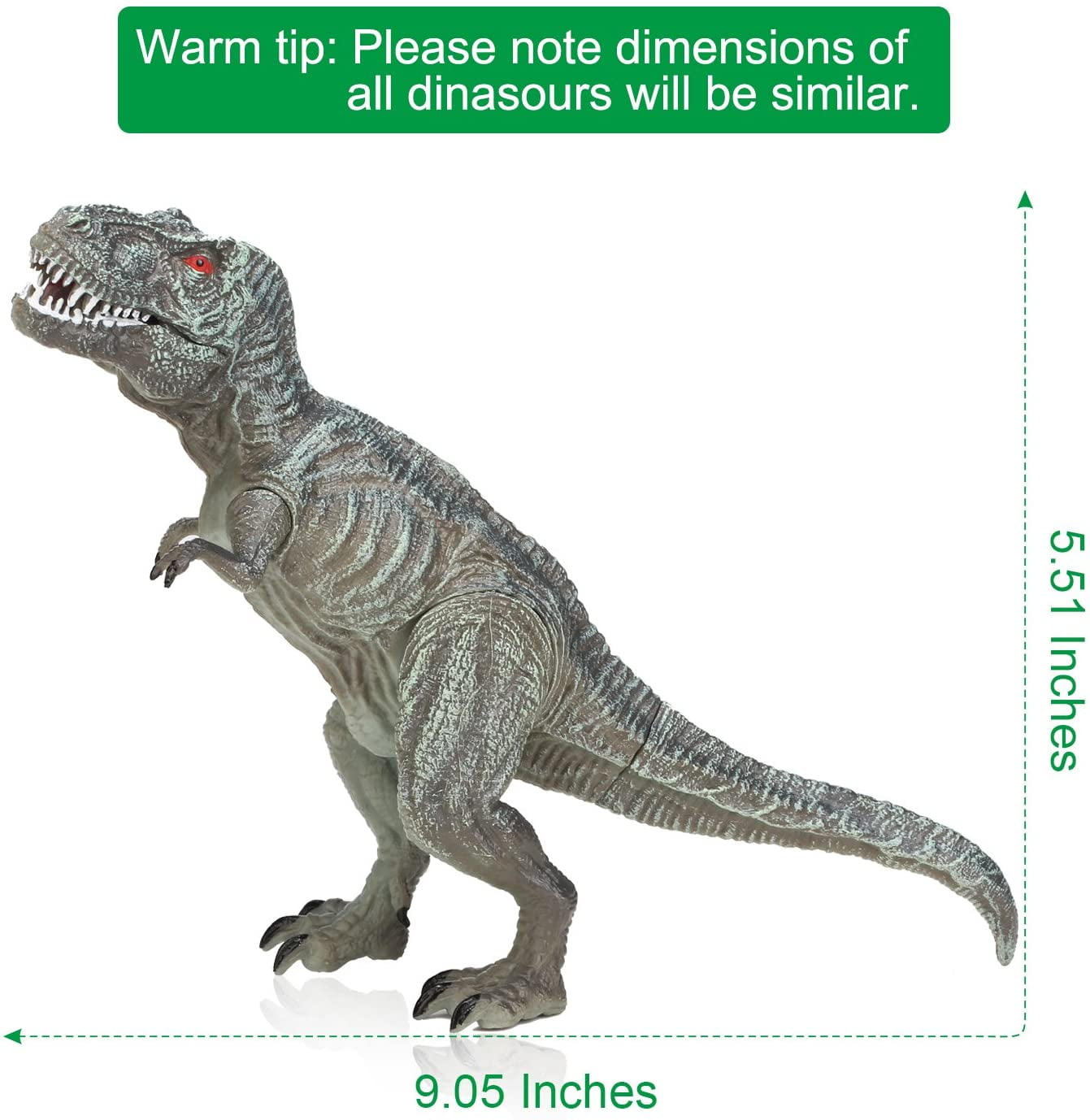 Wenini Dinosaur Toys Sets for Kids Spinosaurus,Stegosaurus T Rex Toys for Boys and Girls 20 Pieces Plastic Dinosaurs Figures Include Triceratops Pterodactylus Brachiosaurus 20 Pieces 