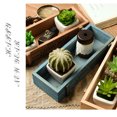 thumbnail image 4 of Rectangular plant container, Rectangle Succulent Planter Box Window Sill Planters - Decorative Indoor/Outdoor Table or Window Planter - Windowsill Herb Planter, 4 of 8