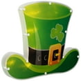 thumbnail image 5 of Northlight 12.5" LED Lighted Irish St. Patrick's Day Leprechaun Hat Window Silhouette with Timer, 5 of 9